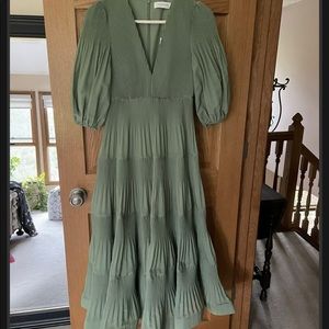 Zimmermann Pleated Tiered MIDI dress 0